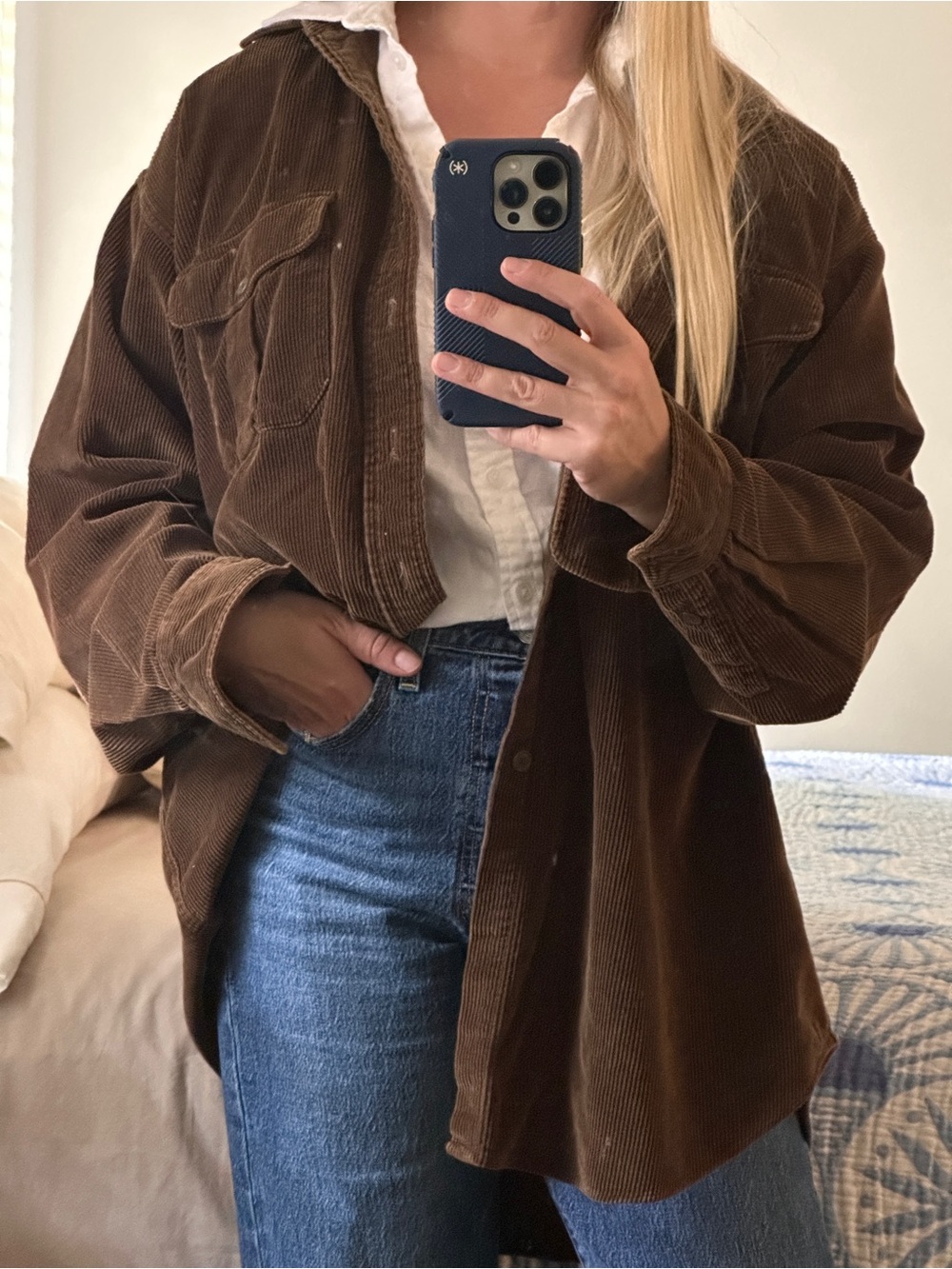 Vintage 90s Polo Ralph Lauren Heavy Corduroy Overshirt - Picture 2 of 9